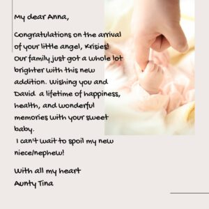 letter wish to newborn baby